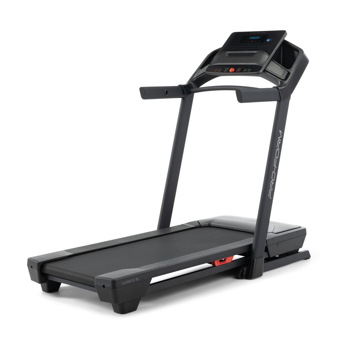Tapis de course Proform Carbon : tapis de course pour la marche et la course avec ventilateur intégré et design compact.